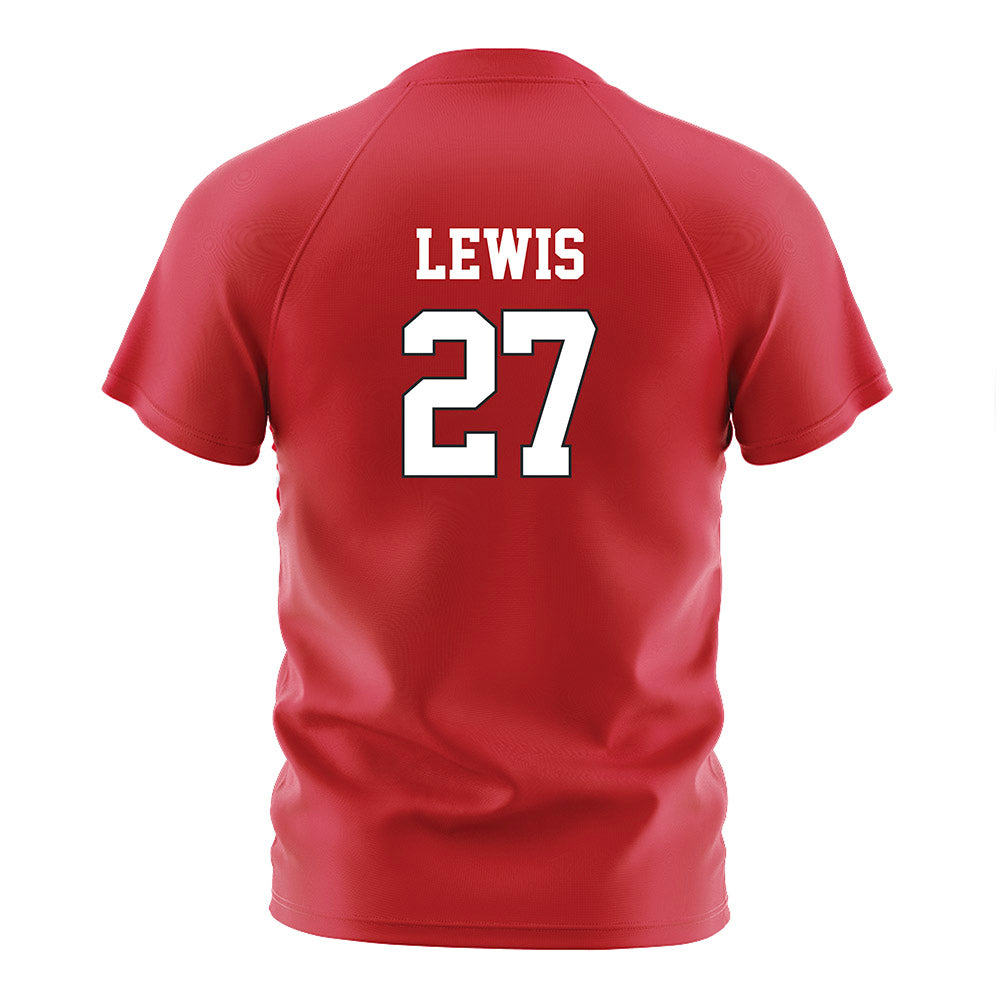 Nebraska - NCAA Women's Soccer : Nathalie Lewis - Red Soccer Jersey-1