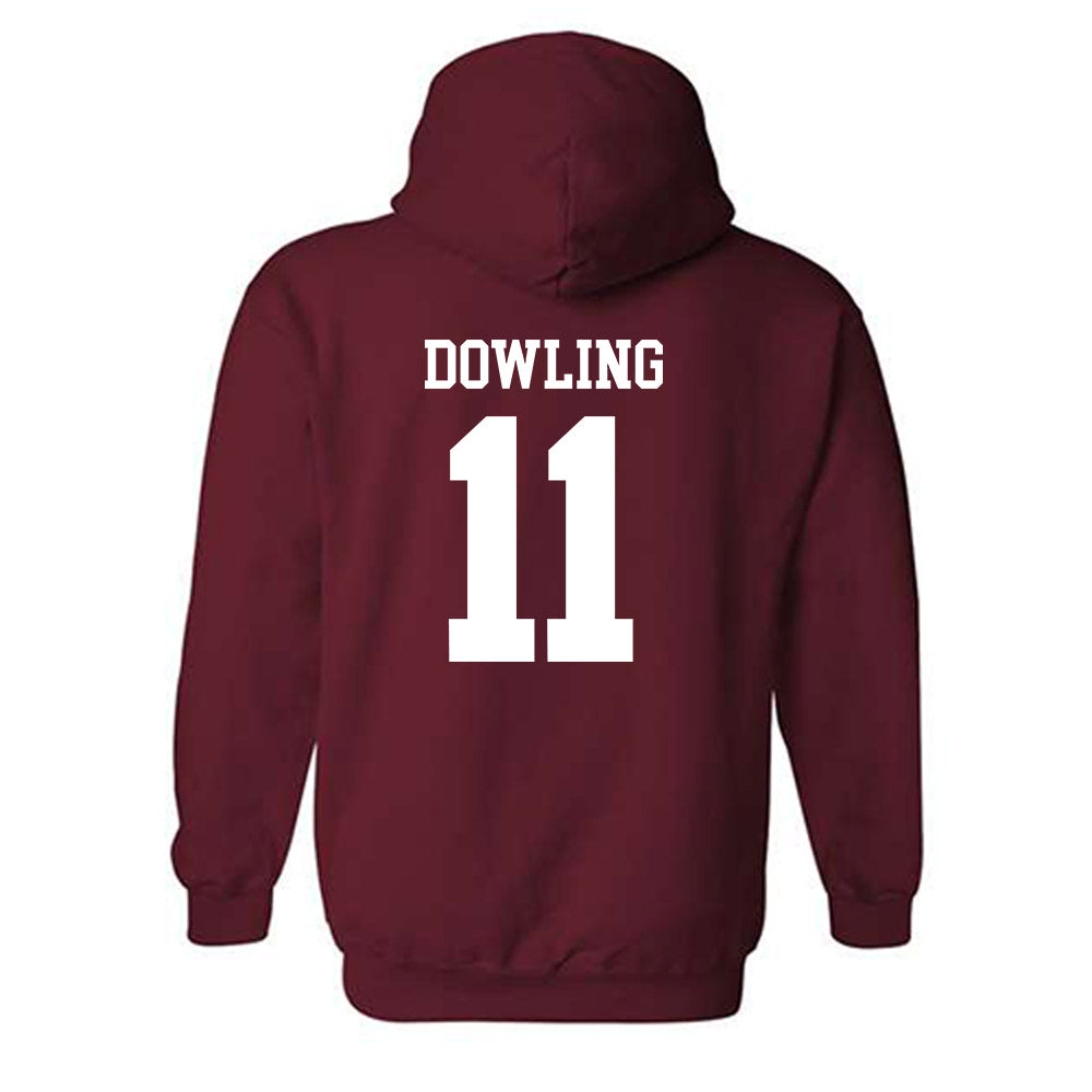 UMass - NCAA Football : Max Dowling - Generic Shersey Hooded Sweatshirt-1