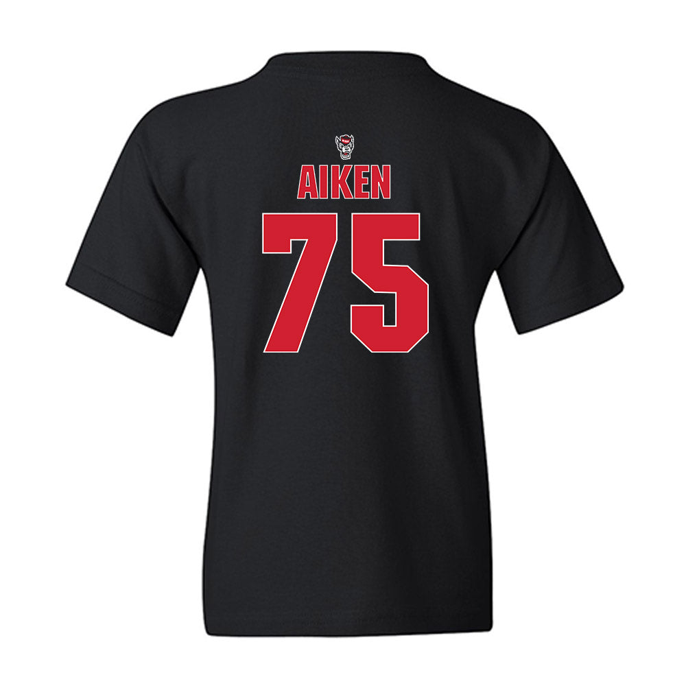 NC State - NCAA Football : Tre Aiken - Sports Shersey Youth T-Shirt-1