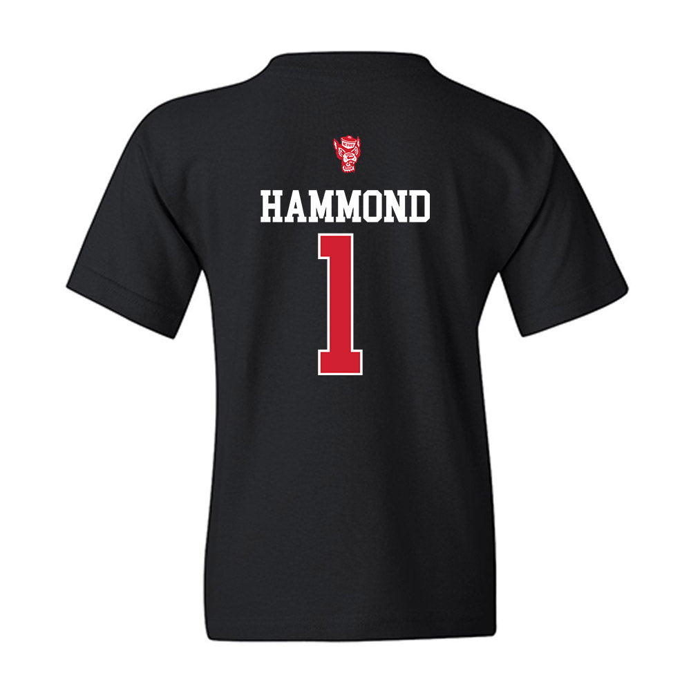 NC State - NCAA Men's Basketball : Christian Hammond - Classic Shersey Youth T-Shirt-1