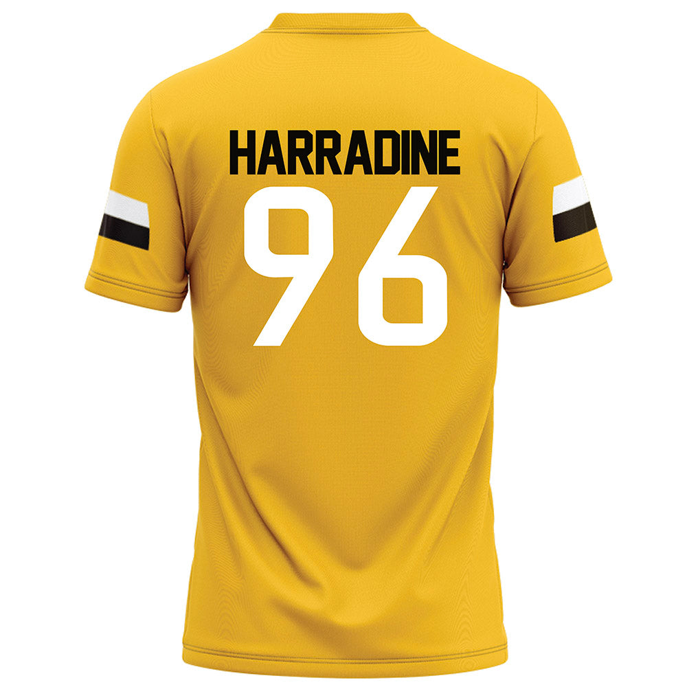 Southern Miss - NCAA Football : Reed Harradine - Gold Football Jersey-1