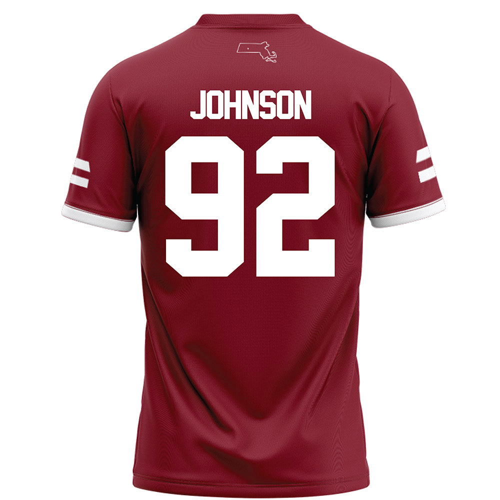 UMass - NCAA Football : Romando Johnson - Maroon Football Jersey-1
