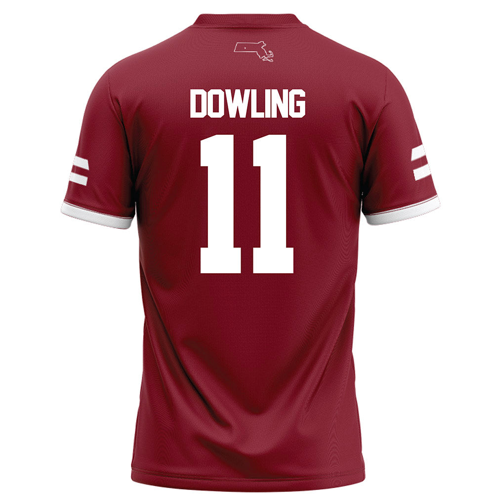UMass - NCAA Football : Max Dowling - Maroon Football Jersey-1