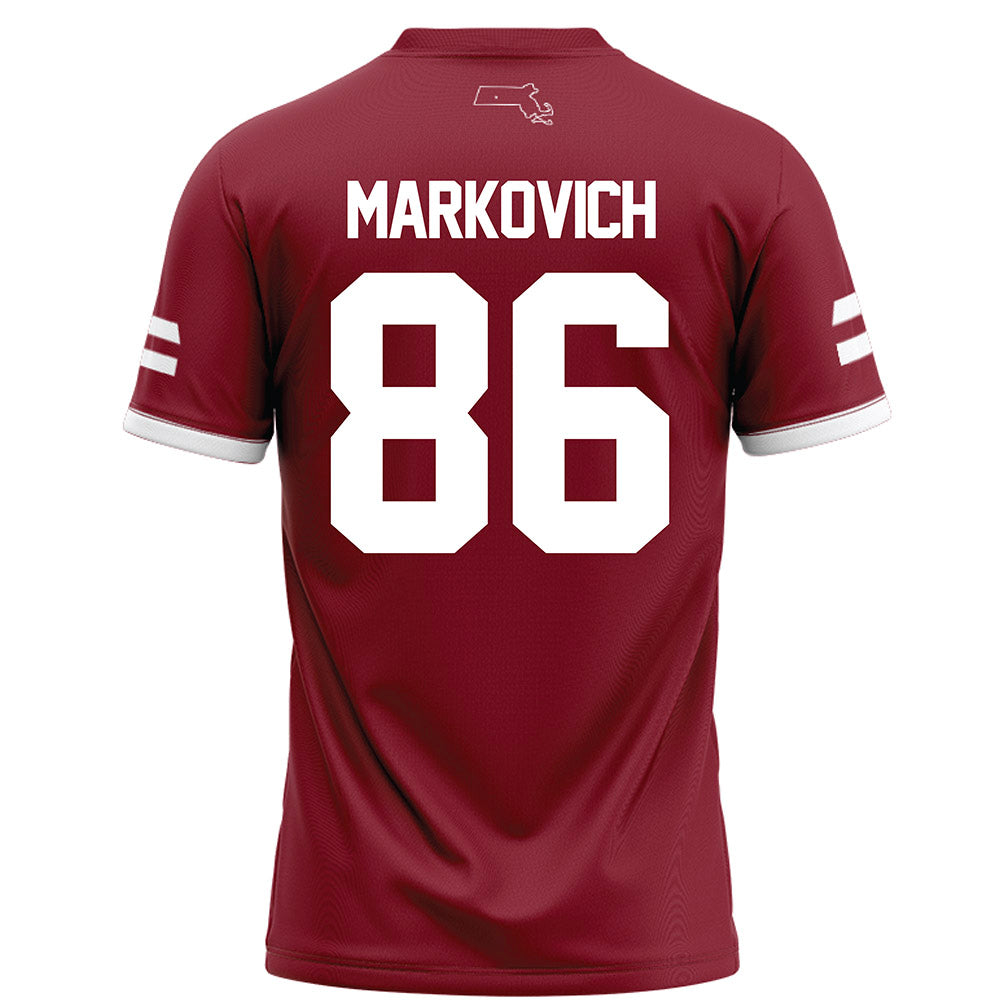 UMass - NCAA Football : Jax Markovich - Maroon Football Jersey-1