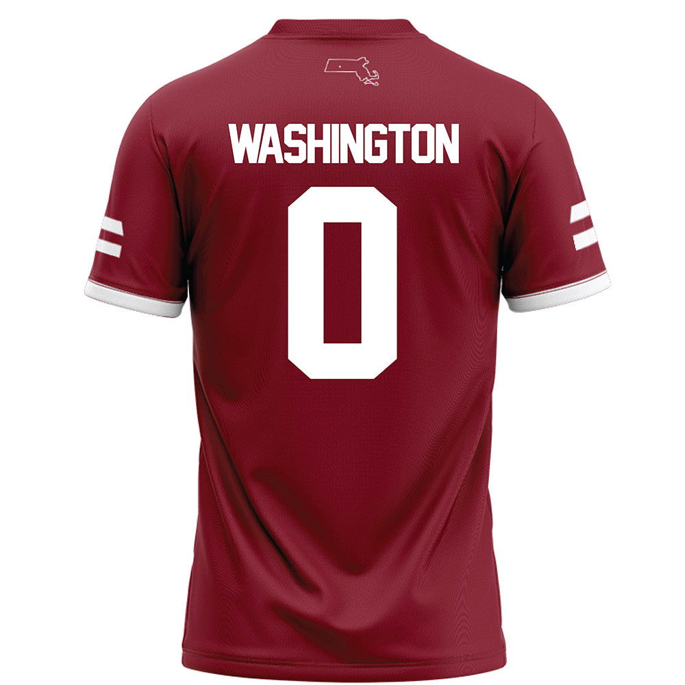 UMass - NCAA Football : Jordan Washington - Maroon Football Jersey-1