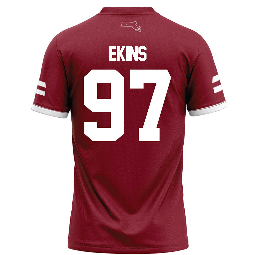 UMass - NCAA Football : Robert Ekins - Maroon Football Jersey-1