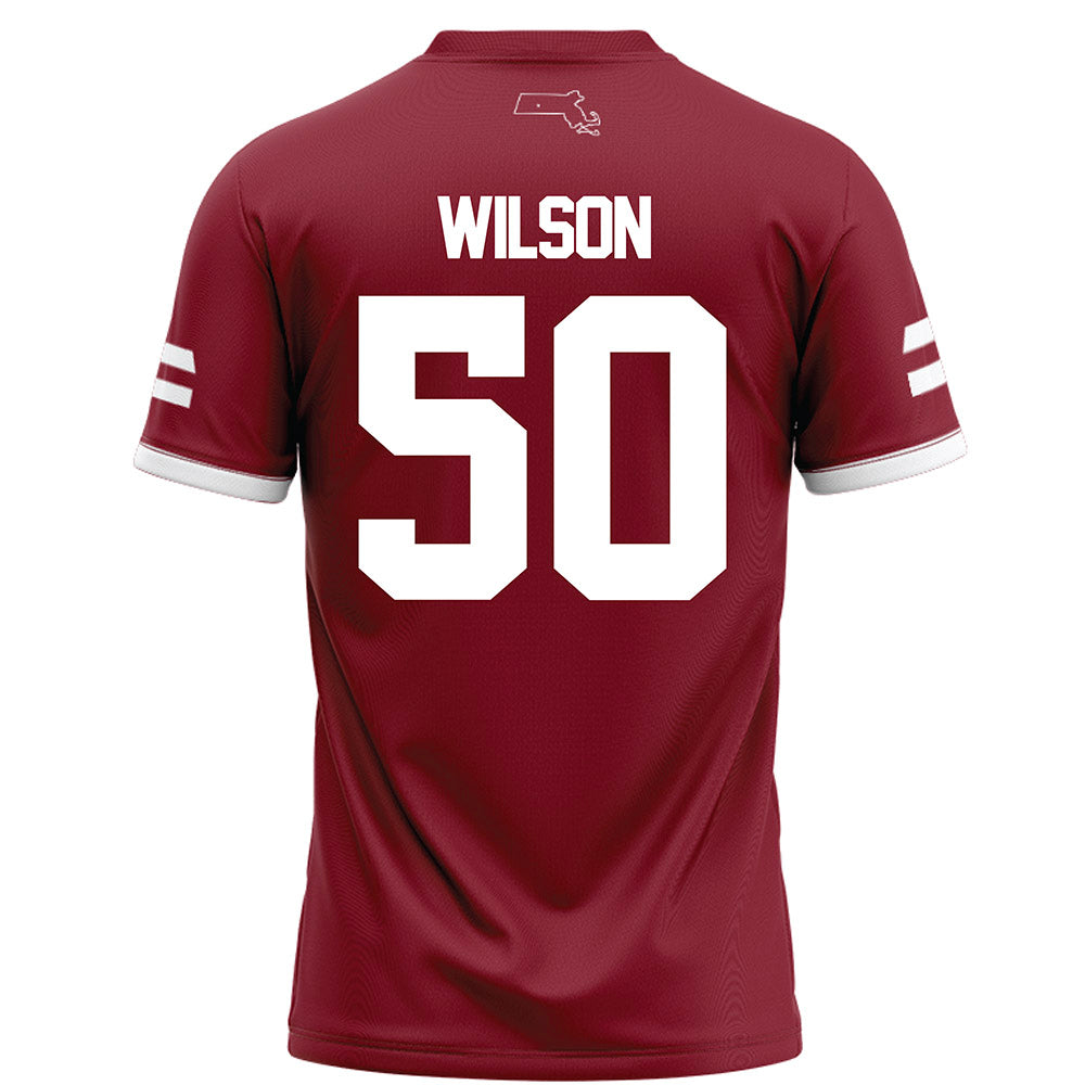 UMass - NCAA Football : Gavin Wilson - Maroon Football Jersey-1