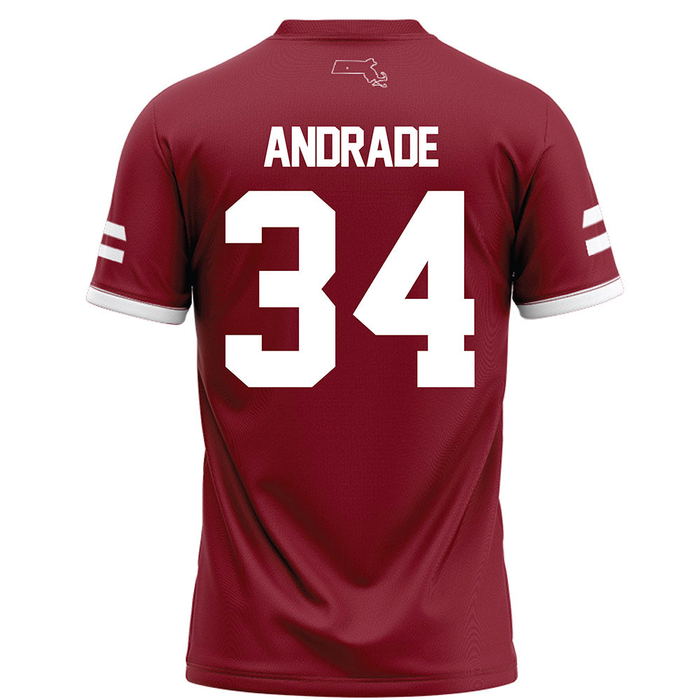UMass - NCAA Football : Payton Andrade - Maroon Football Jersey-1
