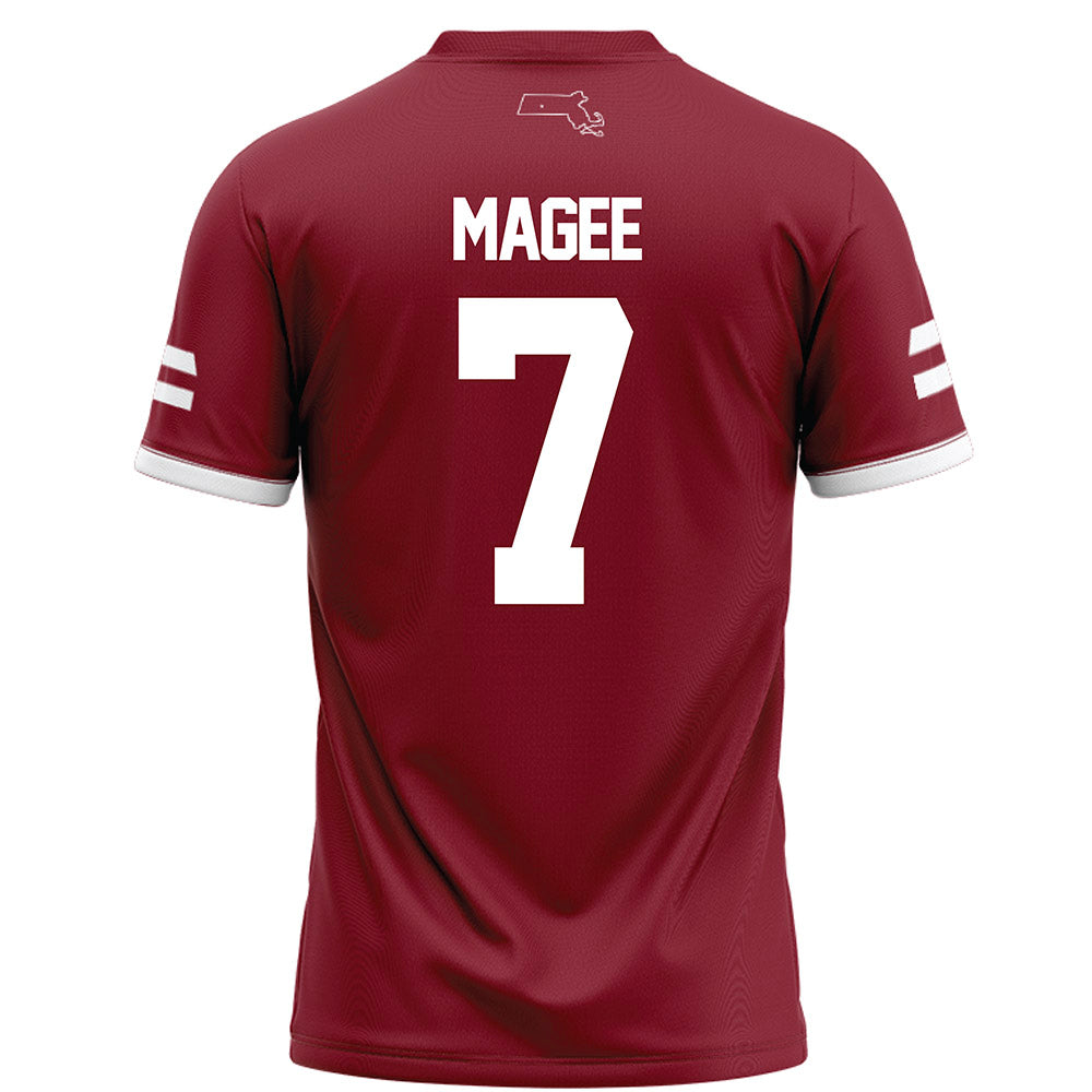 UMass - NCAA Football : TJ Magee - Maroon Football Jersey-1