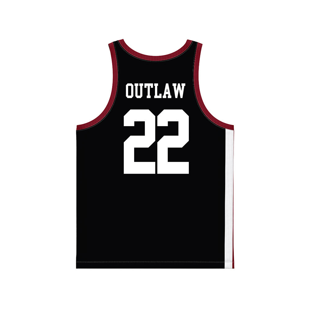 UMass - NCAA Men's Basketball : Charles Outlaw - Black Basketball Jersey-1
