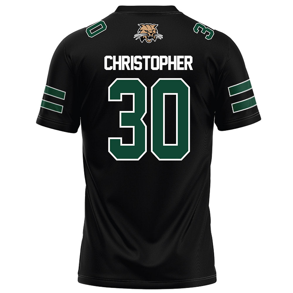 Ohio - NCAA Football : Charlie Christopher - Black Football Jersey-1