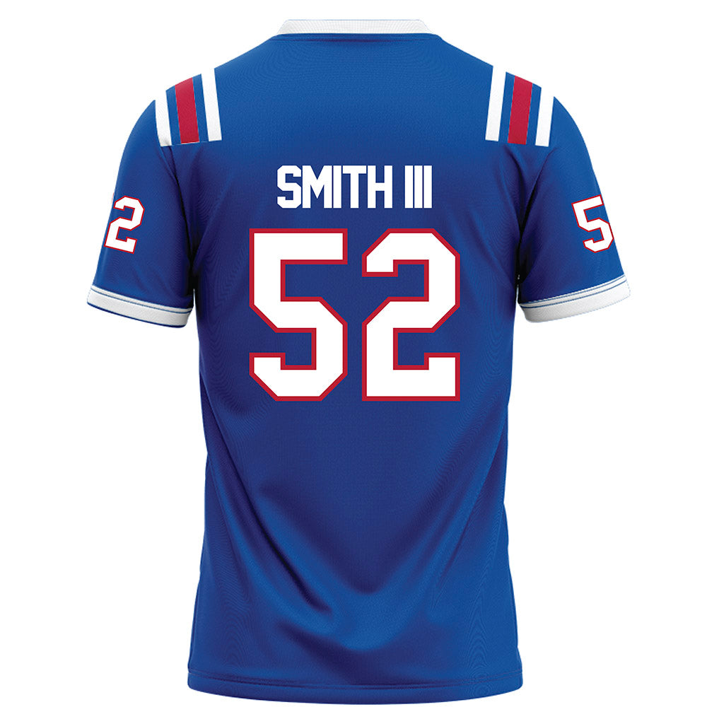 LA Tech - NCAA Football : Troy Smith III - Blue Football Jersey-1
