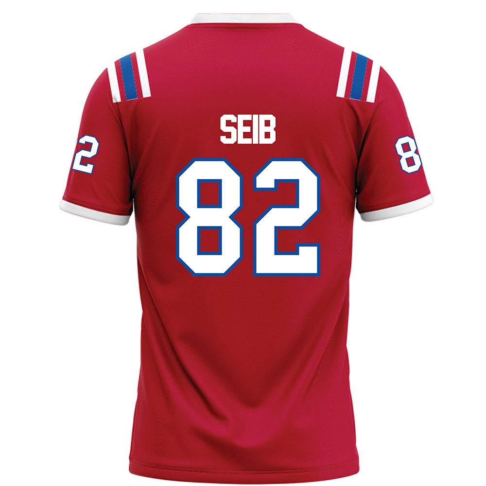 LA Tech - NCAA Football : Luke Seib - Red Football Jersey-1