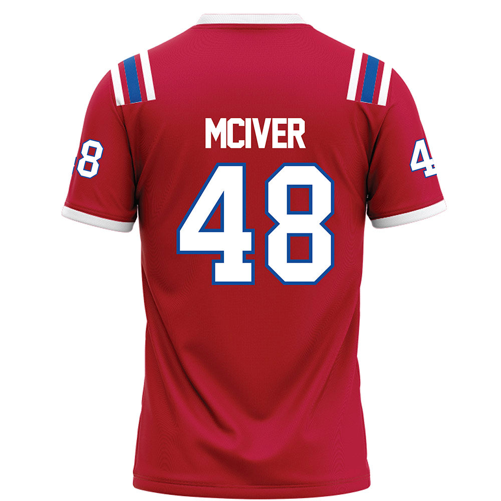 LA Tech - NCAA Football : Kaden McIver - Red Football Jersey-1