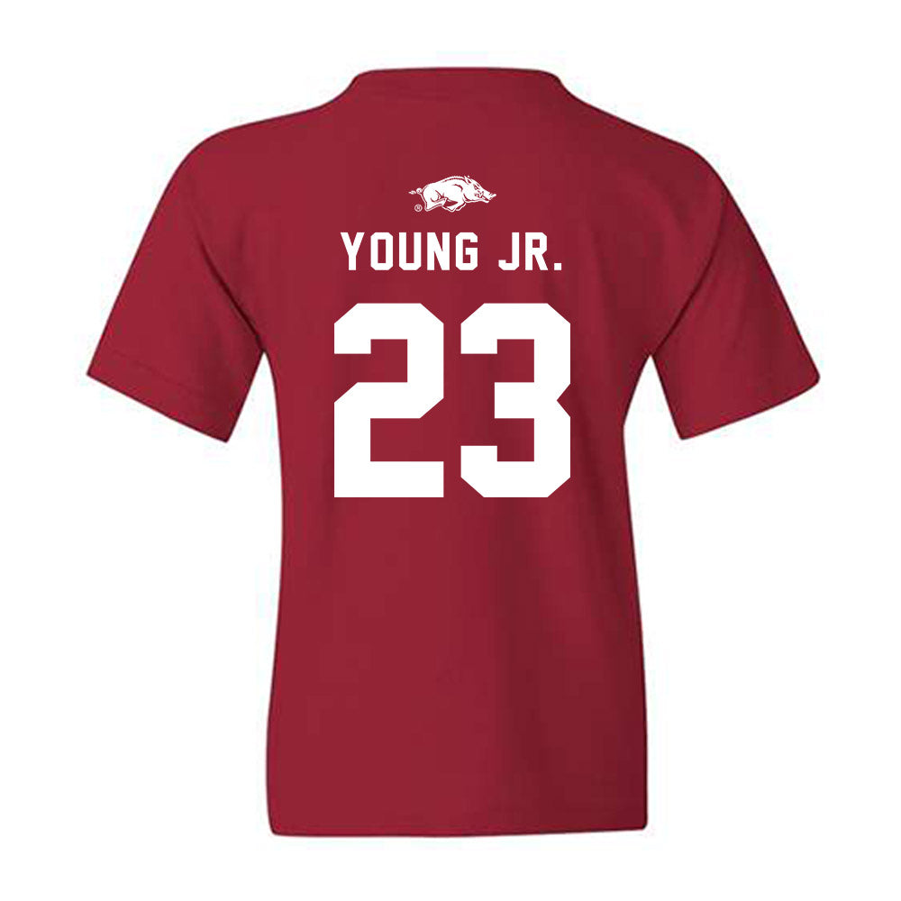Arkansas - NCAA Football : Kevin Young Jr. - Replica Shersey Youth T-Shirt-1