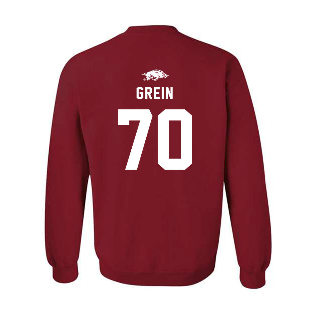 Arkansas - NCAA Football : Dan Grein - Replica Shersey Crewneck Sweatshirt-1