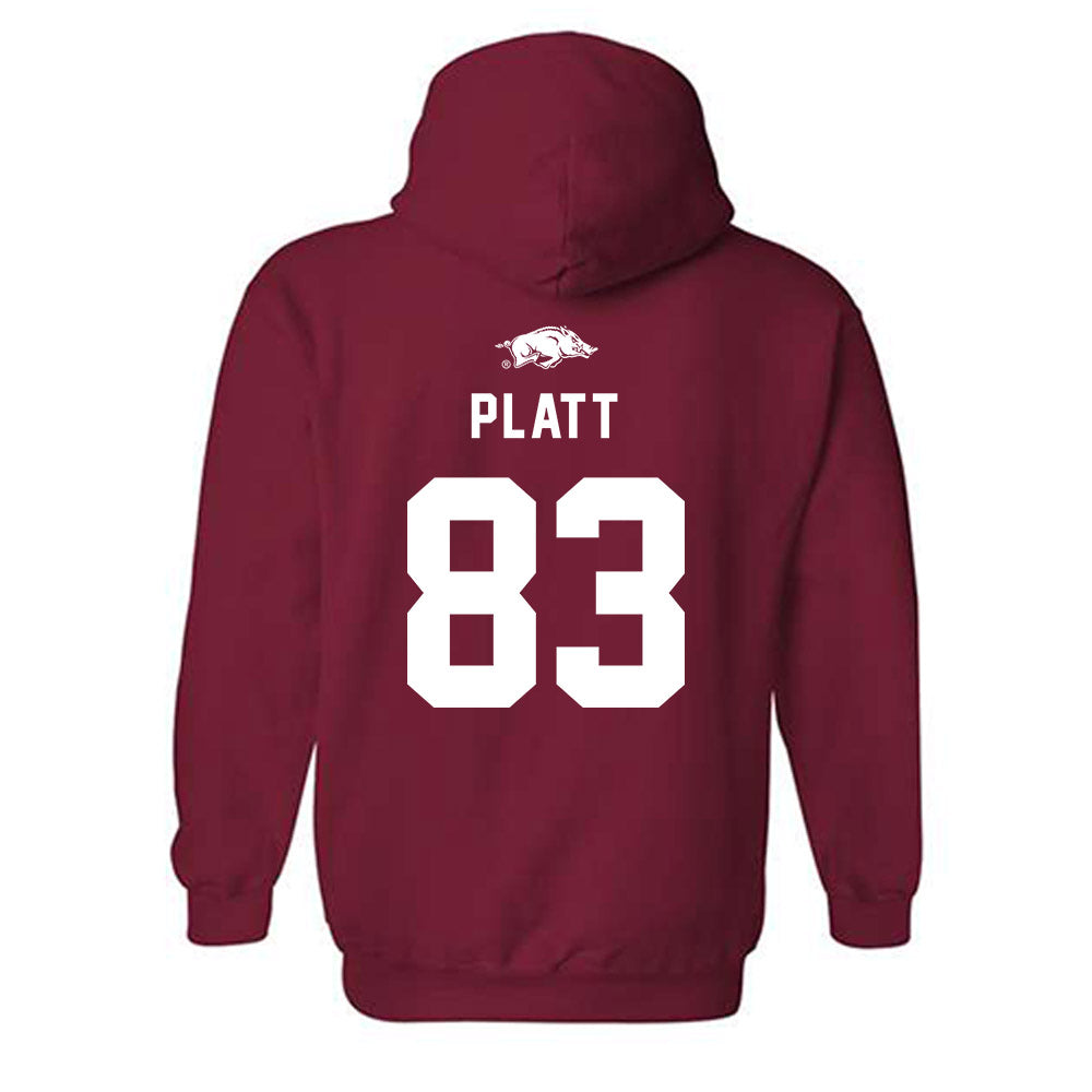 Arkansas - NCAA Football : Jaden Platt - Replica Shersey Hooded Sweatshirt-1