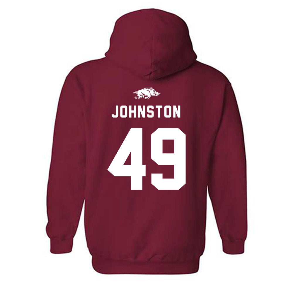 Arkansas - NCAA Football : Adam Johnston - Replica Shersey Hooded Sweatshirt-1