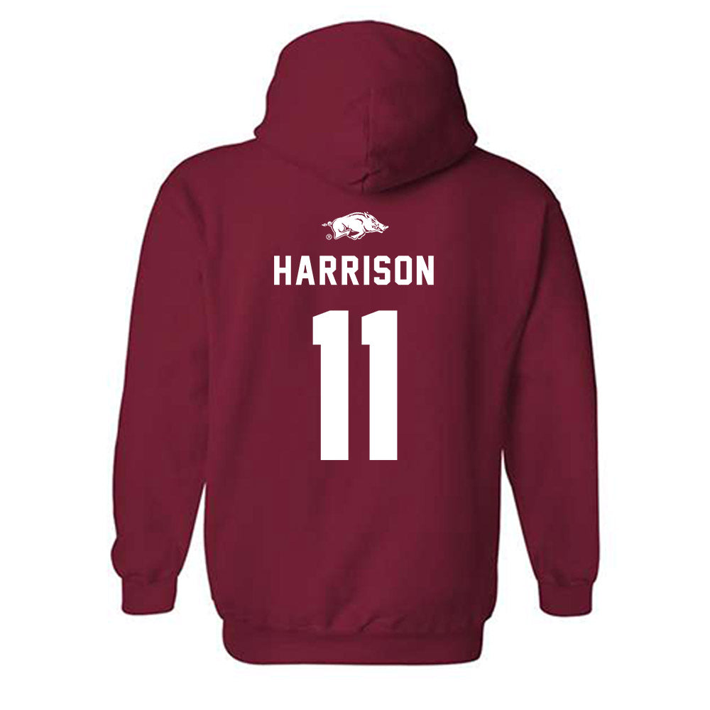 Arkansas - NCAA Football : Monte Harrison - Replica Shersey Hooded Sweatshirt-1