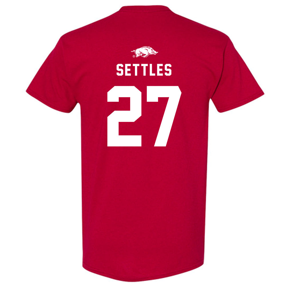 Arkansas - NCAA Football : Cameron Settles - Replica Shersey T-Shirt-1