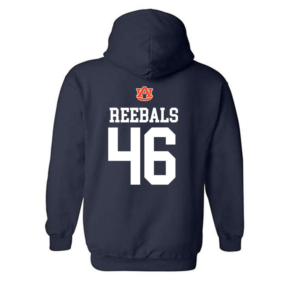 Auburn - NCAA Football : Grey Reebals - Replica Shersey Hooded Sweatshirt-1