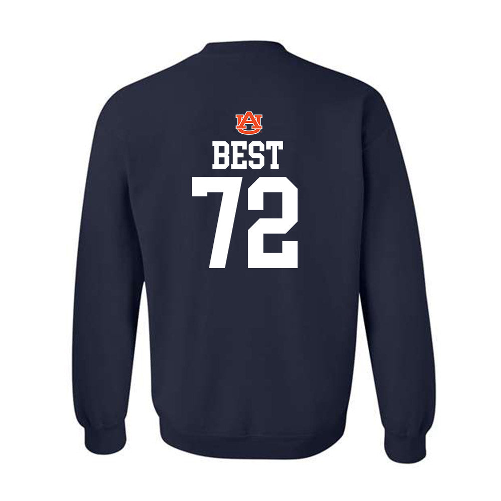 Auburn - NCAA Football : Cole Best - Replica Shersey Crewneck Sweatshirt-1