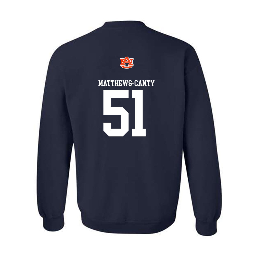 Auburn - NCAA Football : Michael Matthews-Canty - Replica Shersey Crewneck Sweatshirt-1