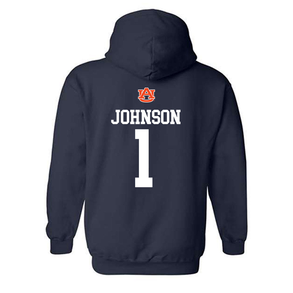 Auburn - NCAA Football : Donovan Johnson - Replica Shersey Hooded Sweatshirt-1