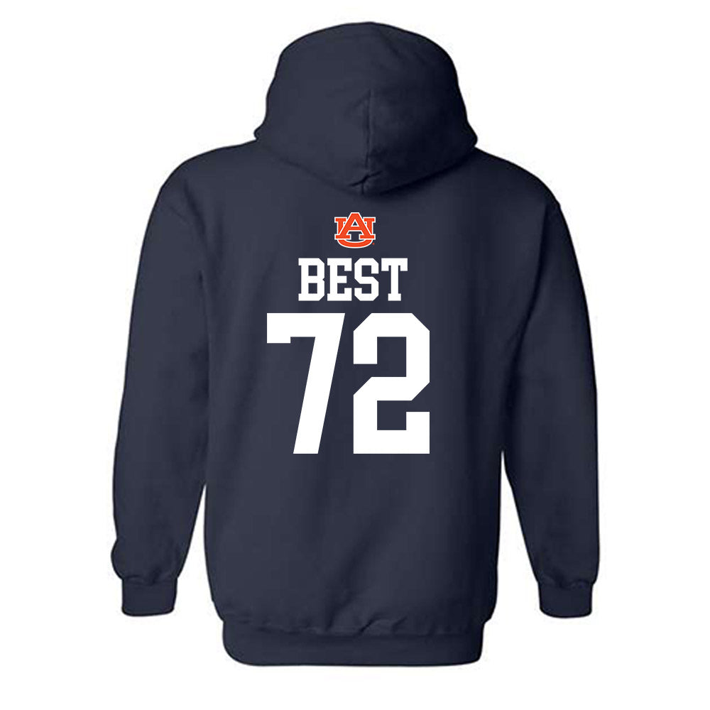 Auburn - NCAA Football : Cole Best - Replica Shersey Hooded Sweatshirt-1