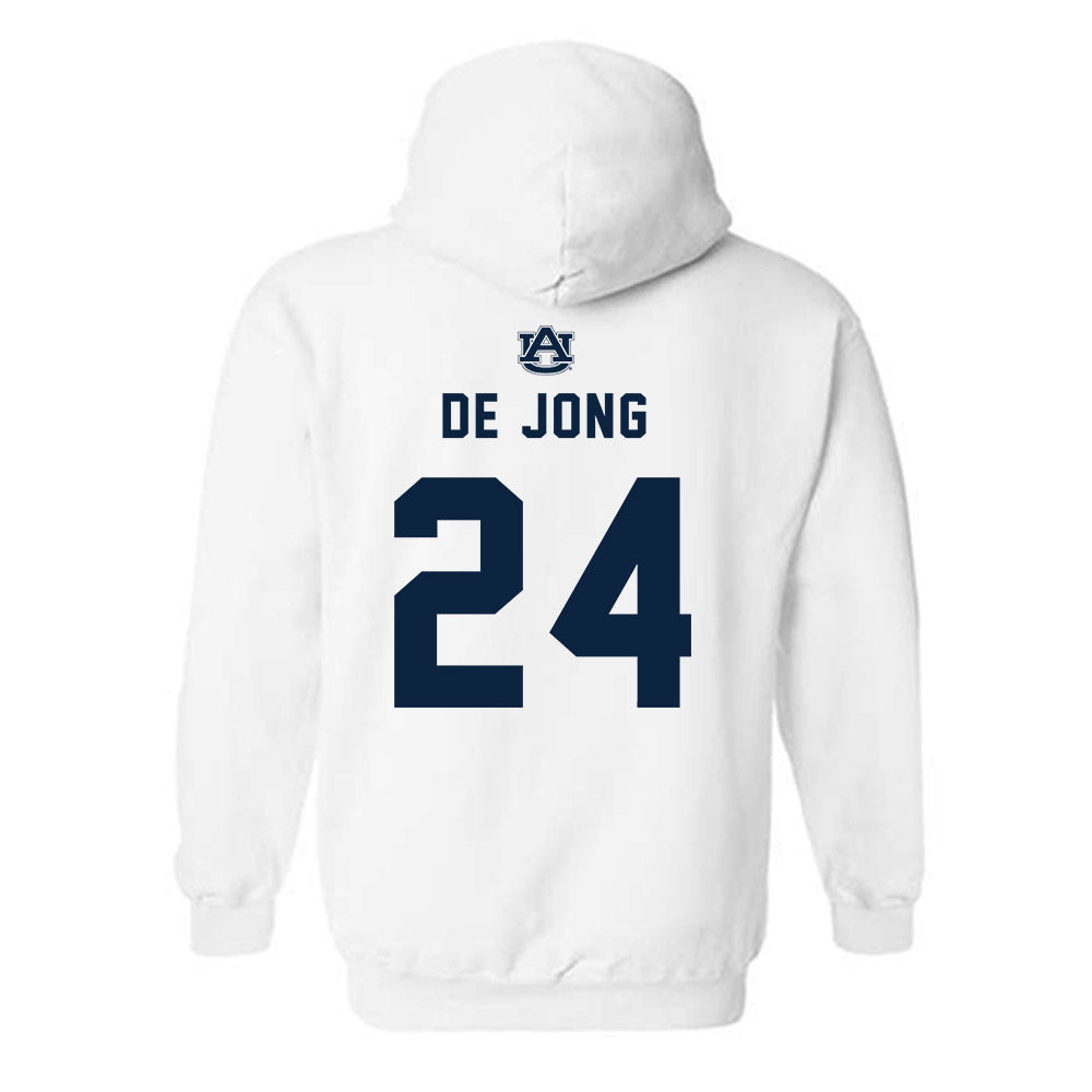 Auburn - NCAA Baseball : Justice de Jong - Replica Shersey Hooded Sweatshirt-1