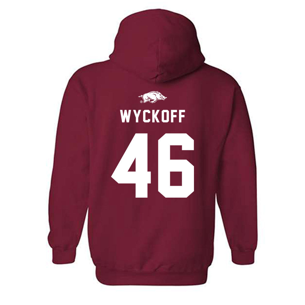Arkansas - NCAA Softball : Kailey Wyckoff - Replica Shersey Hooded Sweatshirt