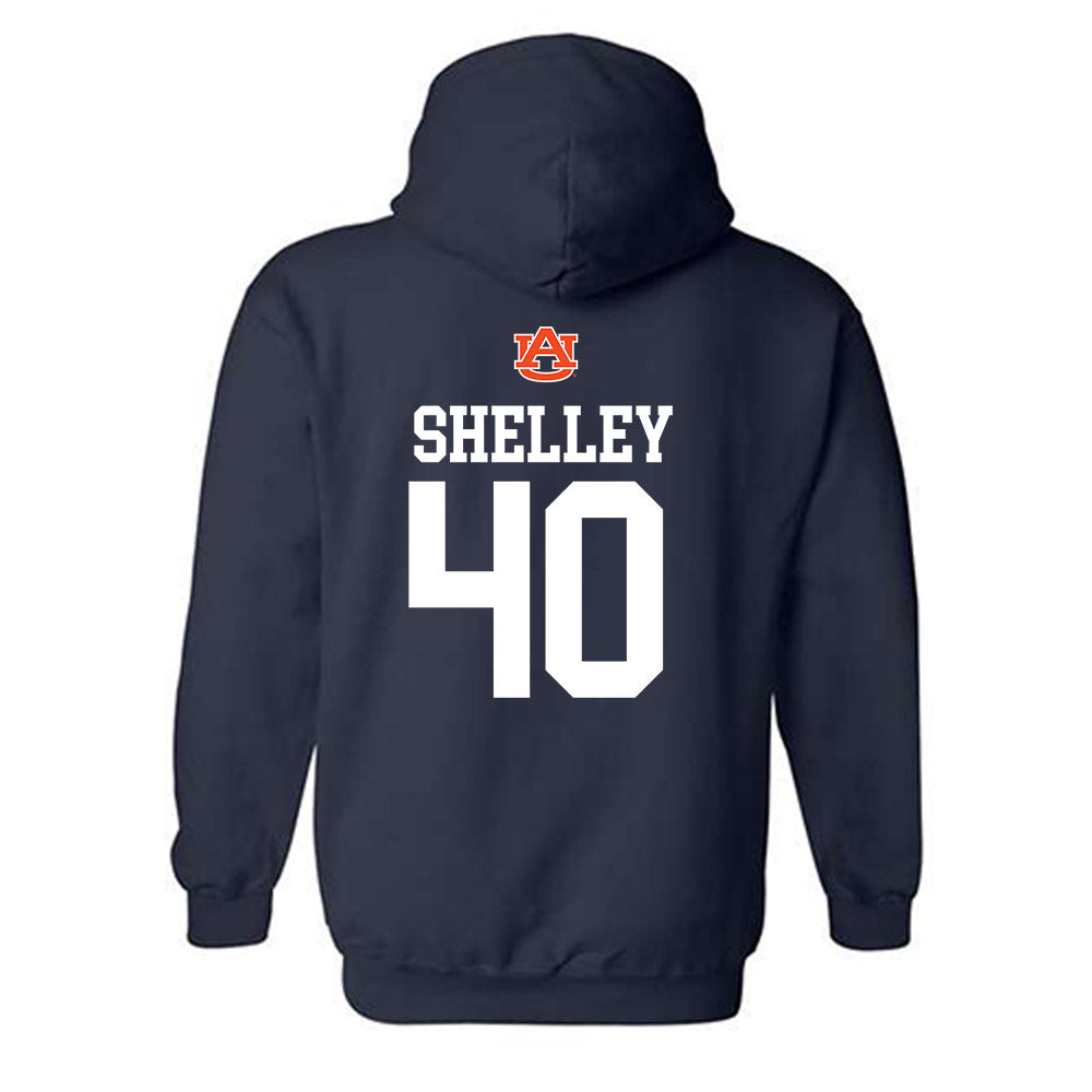 Auburn - NCAA Baseball : Wade Shelley - Replica Shersey Hooded Sweatshirt-1