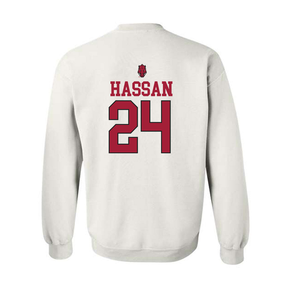 Arkansas - NCAA Women's Basketball : Aisha Hassan - Classic Shersey Crewneck Sweatshirt-1
