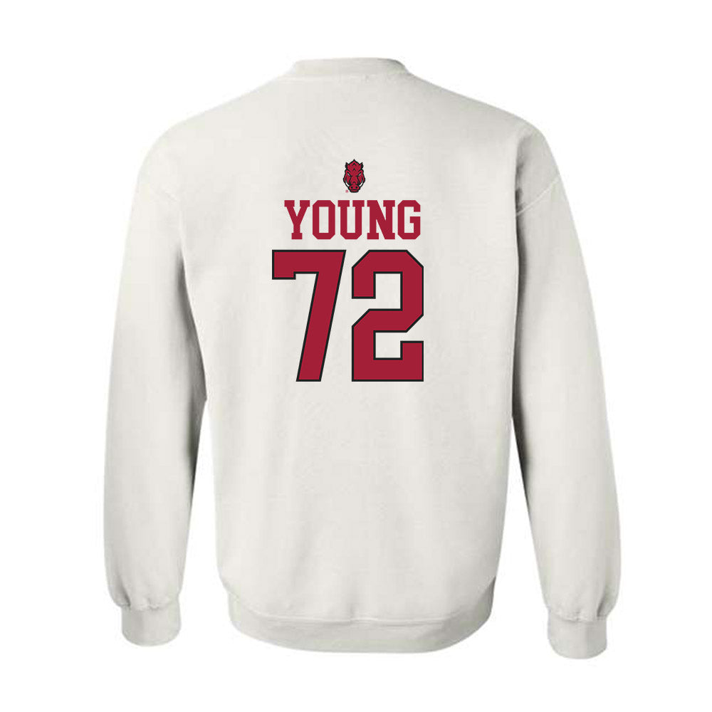 Arkansas - NCAA Football : Tucker Young - Classic Shersey Crewneck Sweatshirt-1