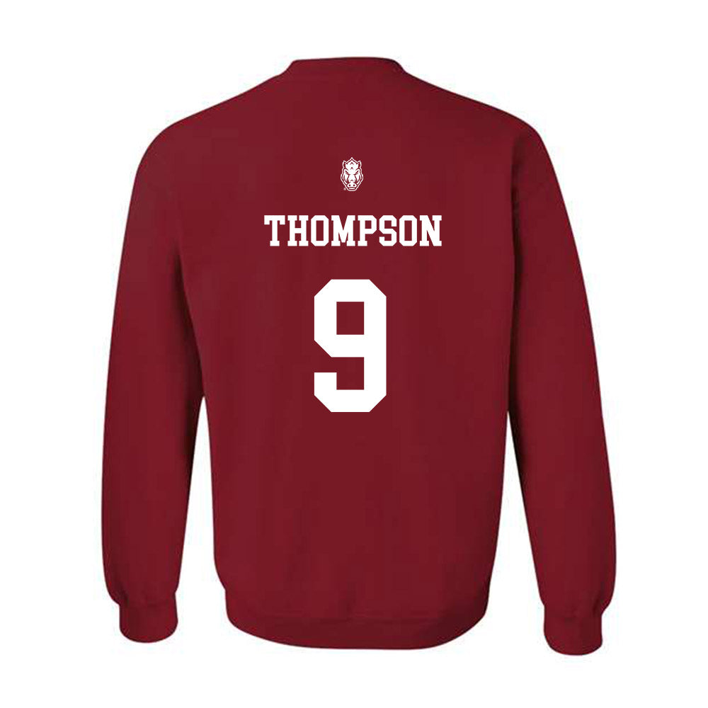 Arkansas - NCAA Men's Basketball : Davion Thompson - Classic Shersey Crewneck Sweatshirt-1