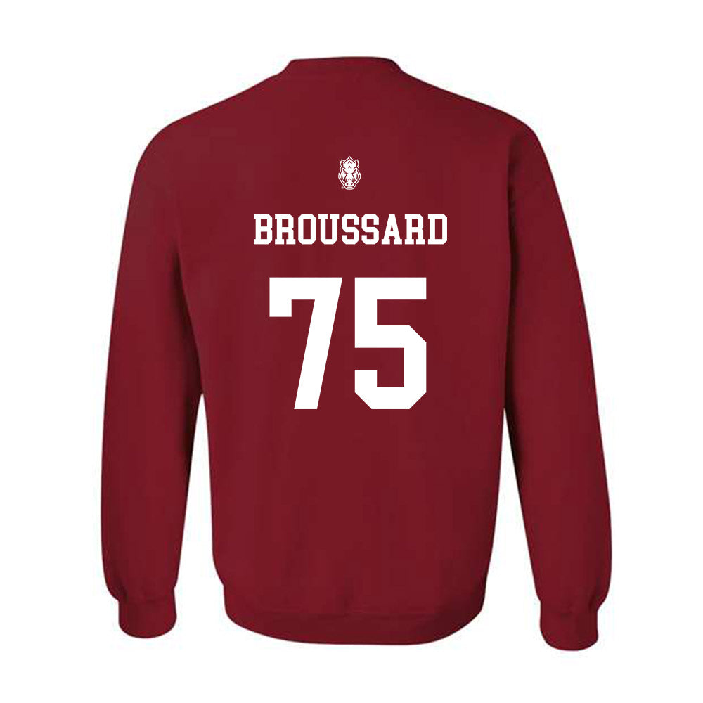 Arkansas - NCAA Football : Kavion Broussard - Classic Shersey Crewneck Sweatshirt-1