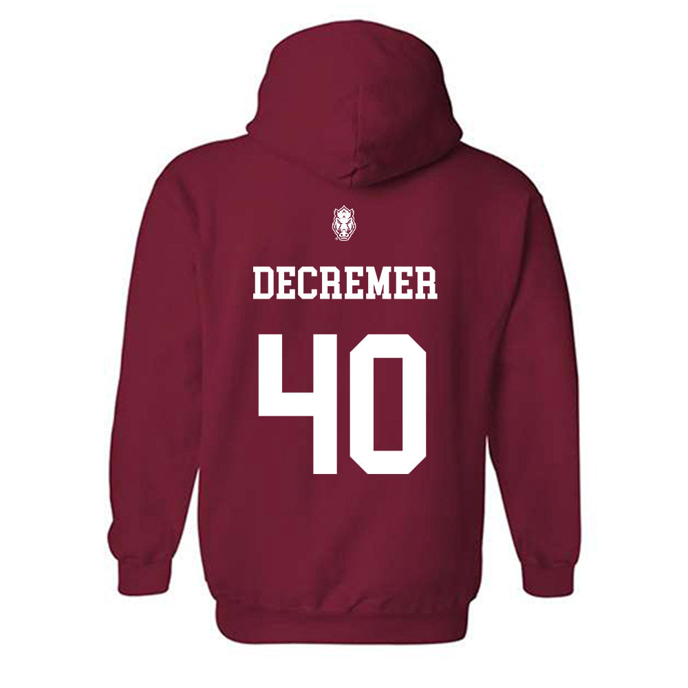 Arkansas - NCAA Baseball : James DeCremer - Classic Shersey Hooded Sweatshirt-1