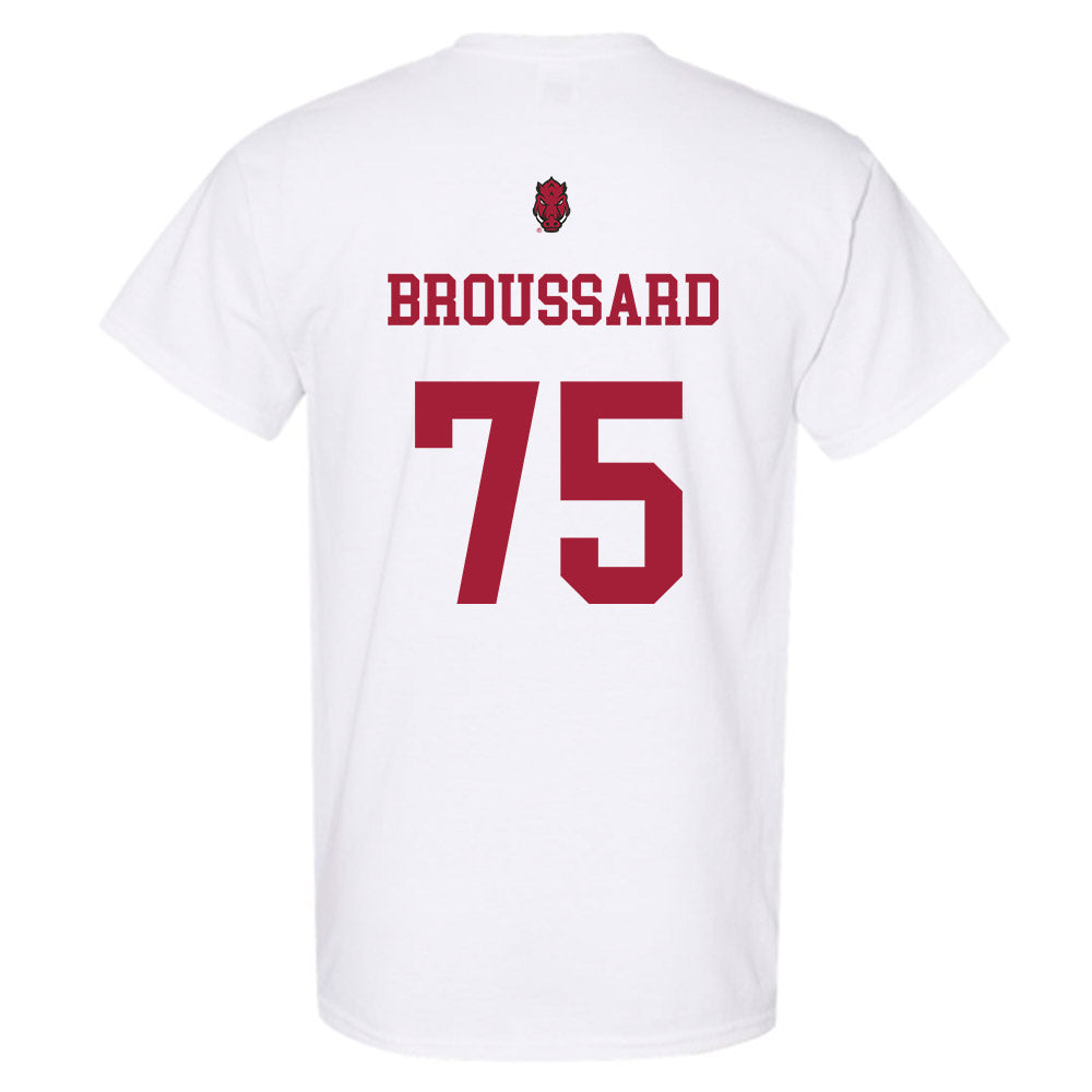Arkansas - NCAA Football : Kavion Broussard - Sports Shersey T-Shirt-1