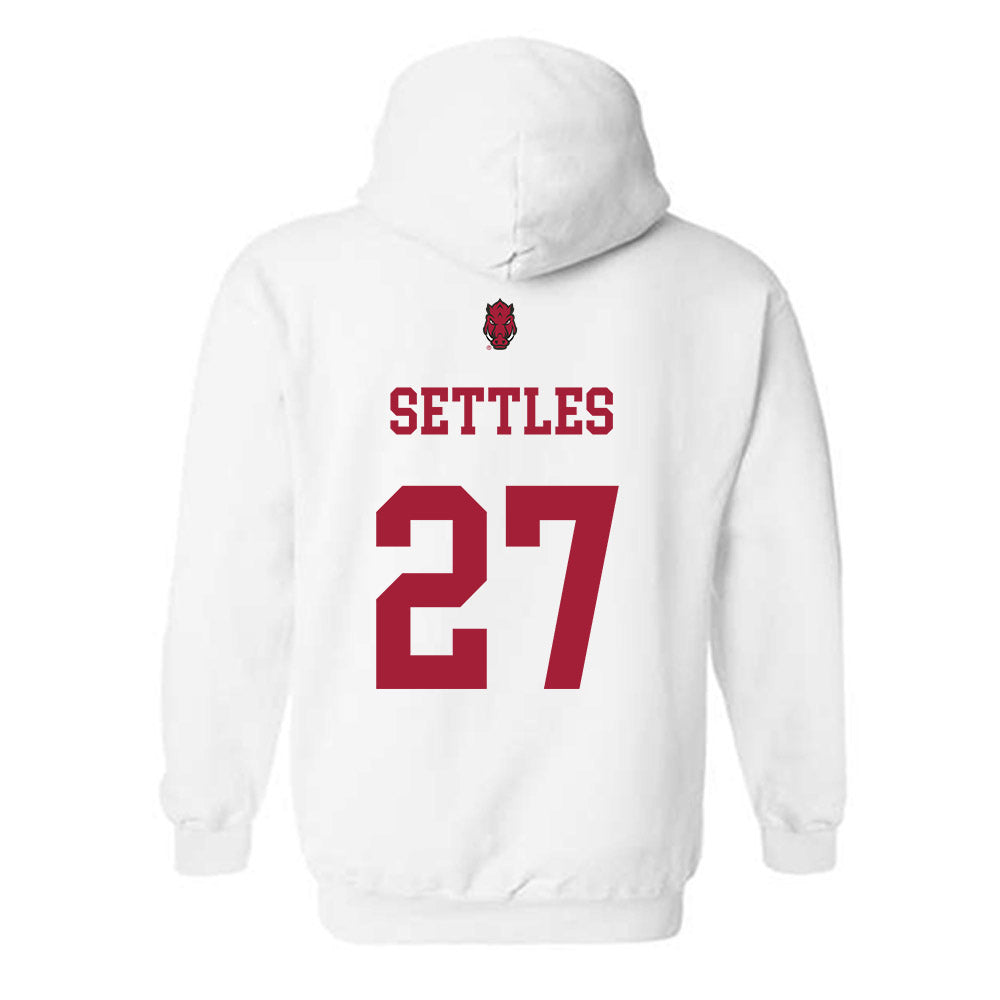 Arkansas - NCAA Football : Cameron Settles - Sports Shersey Hooded Sweatshirt-1