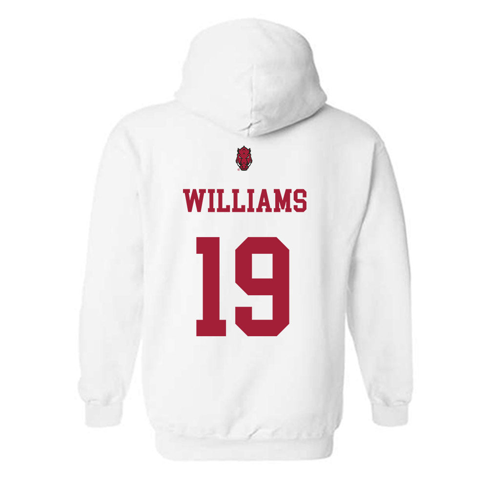 Arkansas - NCAA Football : Kyndrick Williams - Sports Shersey Hooded Sweatshirt-1