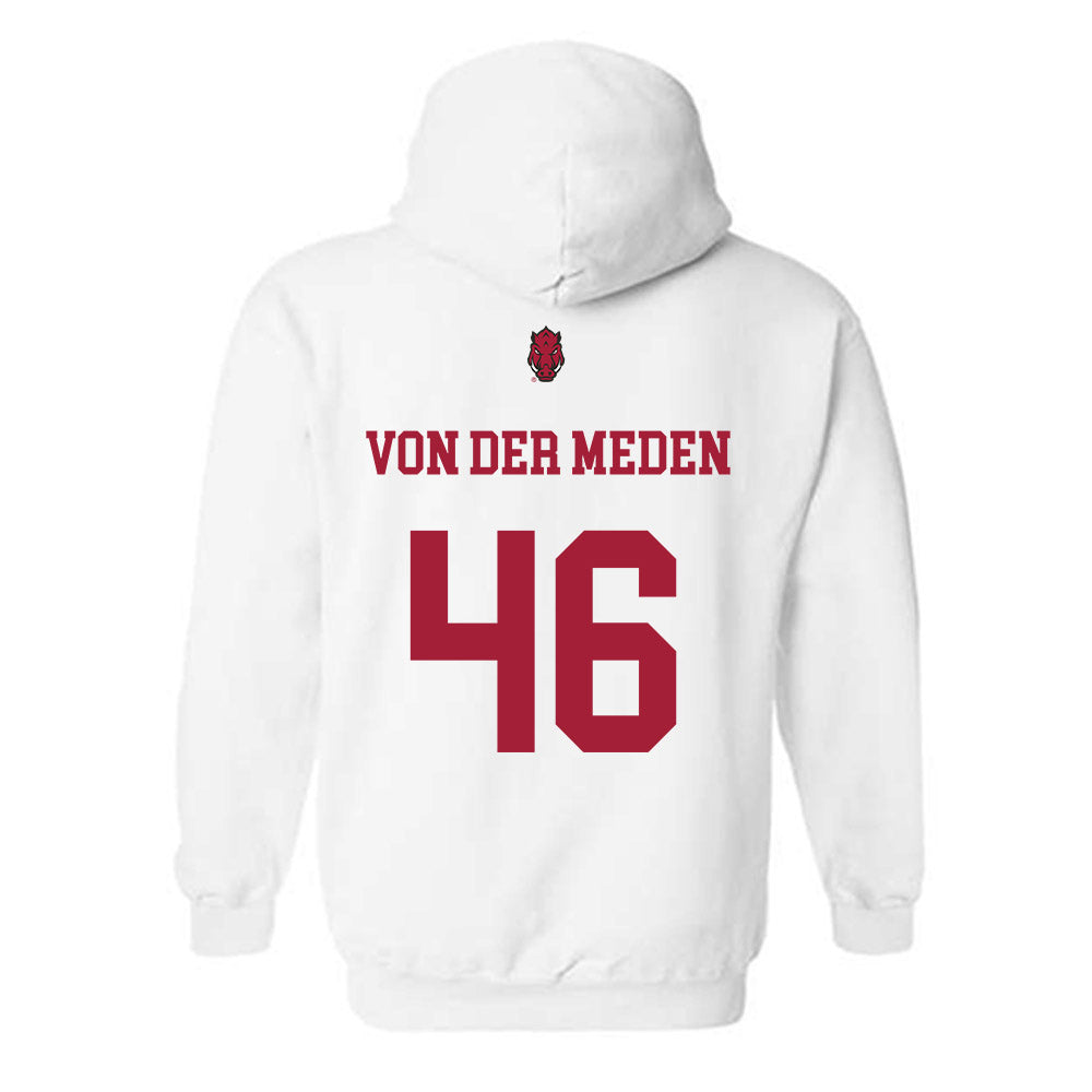 Arkansas - NCAA Football : Charlie von der Meden - Sports Shersey Hooded Sweatshirt