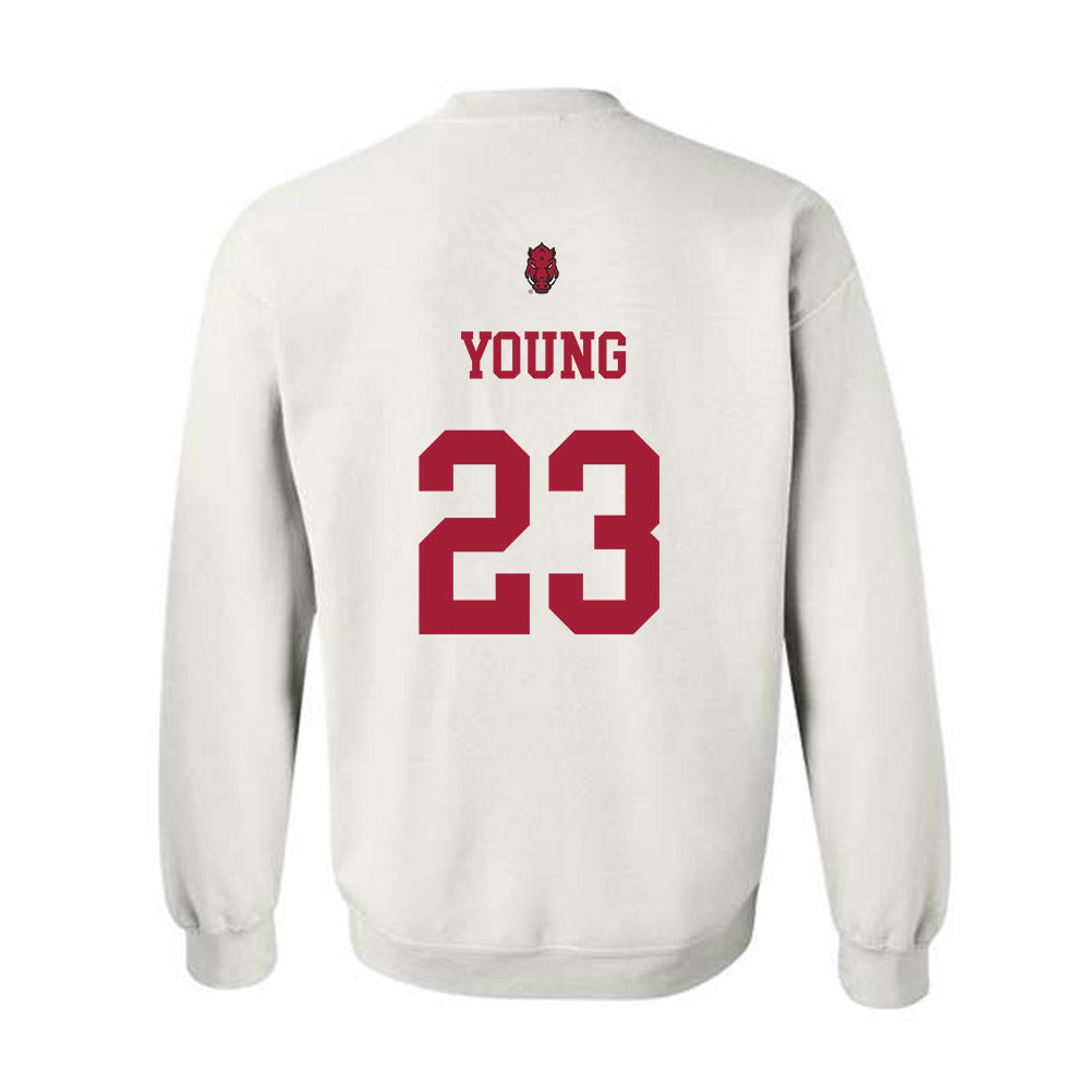 Arkansas - NCAA Football : Kevin Young - Sports Shersey Crewneck Sweatshirt-1