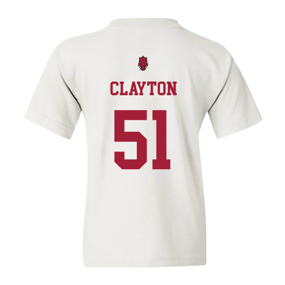 Arkansas - NCAA Football : Carey Clayton - Sports Shersey Youth T-Shirt-1