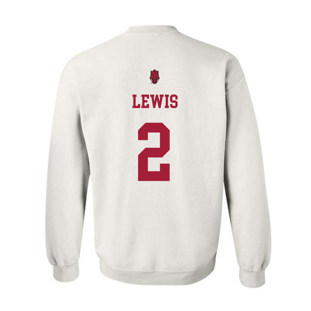 Arkansas - NCAA Football : Shelton Lewis - Sports Shersey Crewneck Sweatshirt-1