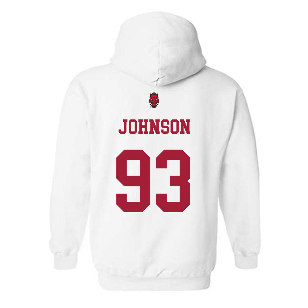 Arkansas - NCAA Football : Keiundre Johnson - Sports Shersey Hooded Sweatshirt-1