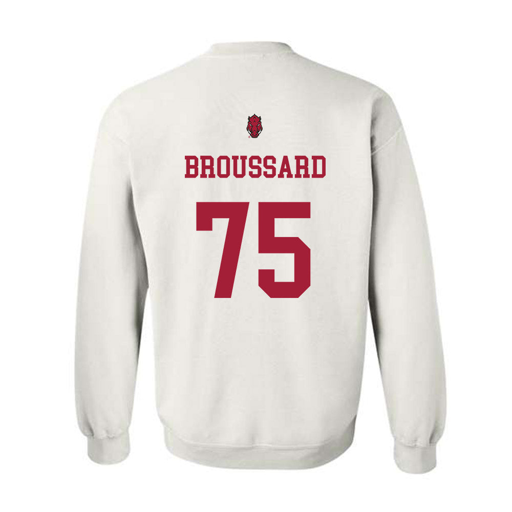 Arkansas - NCAA Football : Kavion Broussard - Sports Shersey Crewneck Sweatshirt-1