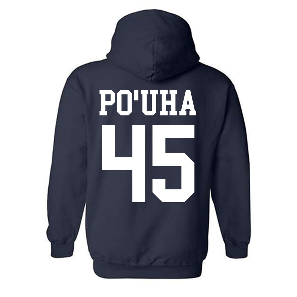BYU - NCAA Football : Viliami Po'uha - Sports Shersey Hooded Sweatshirt-1