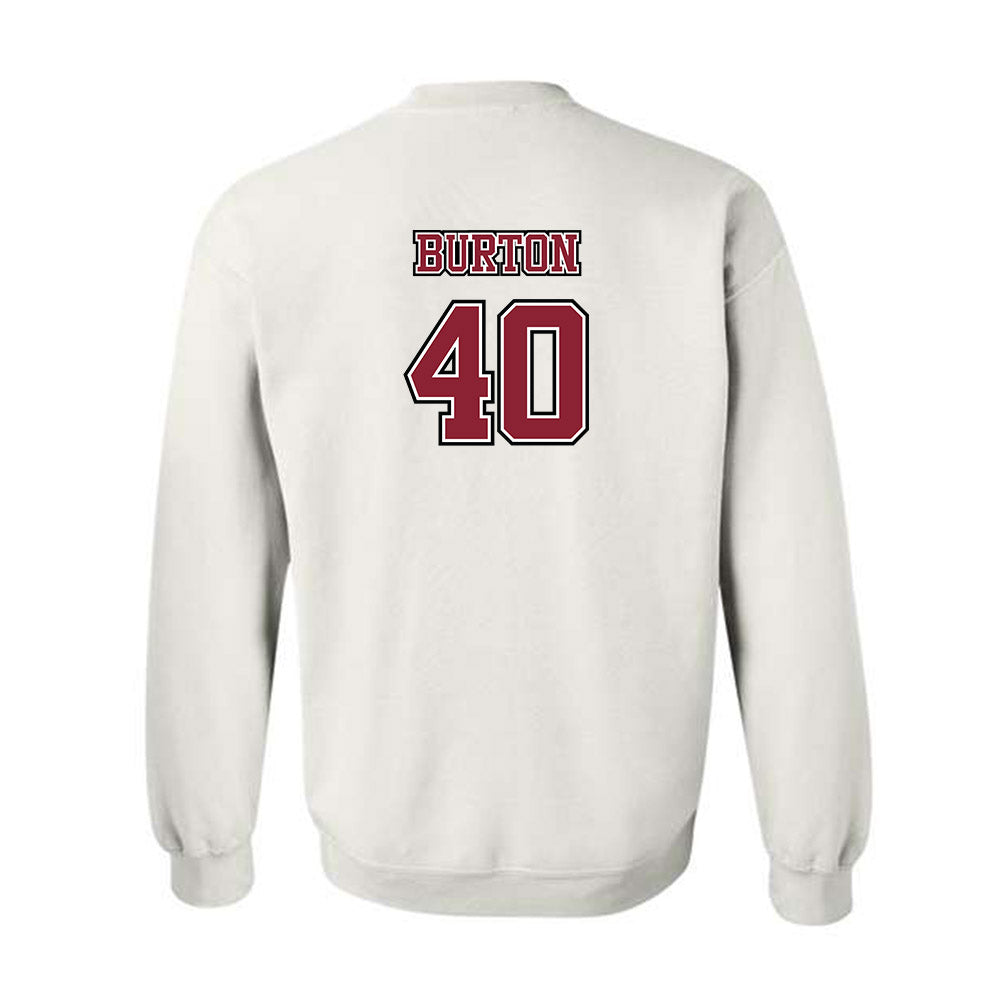 UMass - NCAA Men's Lacrosse : Tyler Burton - Sports Shersey Crewneck Sweatshirt-1