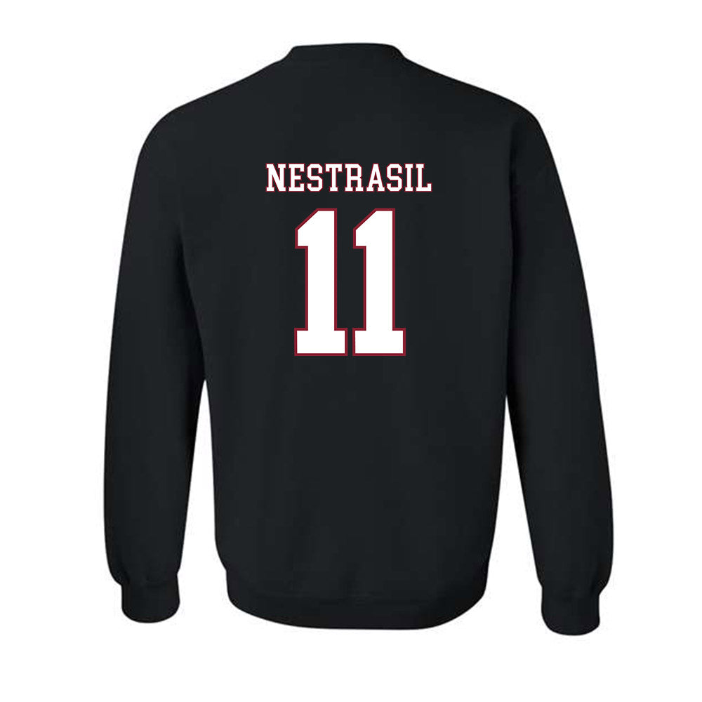 UMass - NCAA Men's Ice Hockey : Vaclav Nestrasil - Sports Shersey Crewneck Sweatshirt-1
