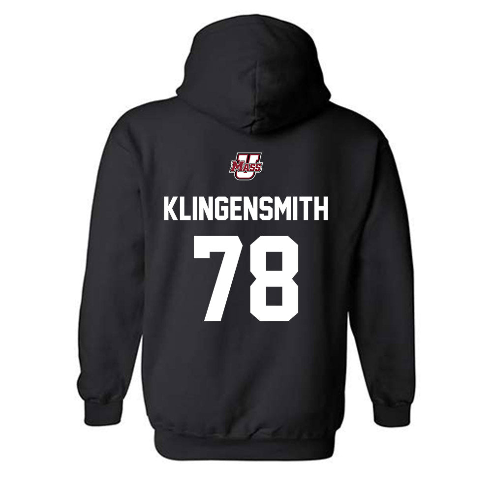 UMass - NCAA Football : Greg Klingensmith - Classic Shersey Hooded Sweatshirt-1